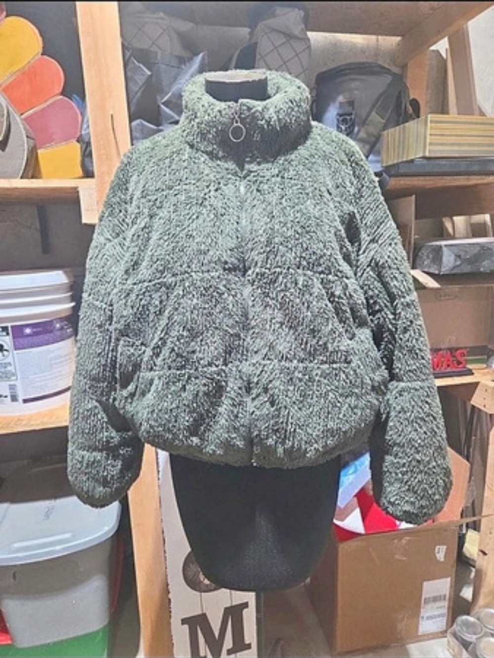 Wild Fable Green Teddy Jacket